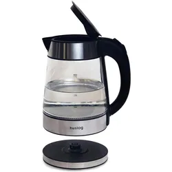 Huslog AK-0537, Wasserkocher, Schwarz, Silber