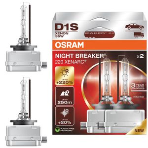 OSRAM Auto-Lampe Xenarc Night Breaker, D1S, 85 V / 35 Watt, Scheinwerferlampe, Xenon, 2 Stück