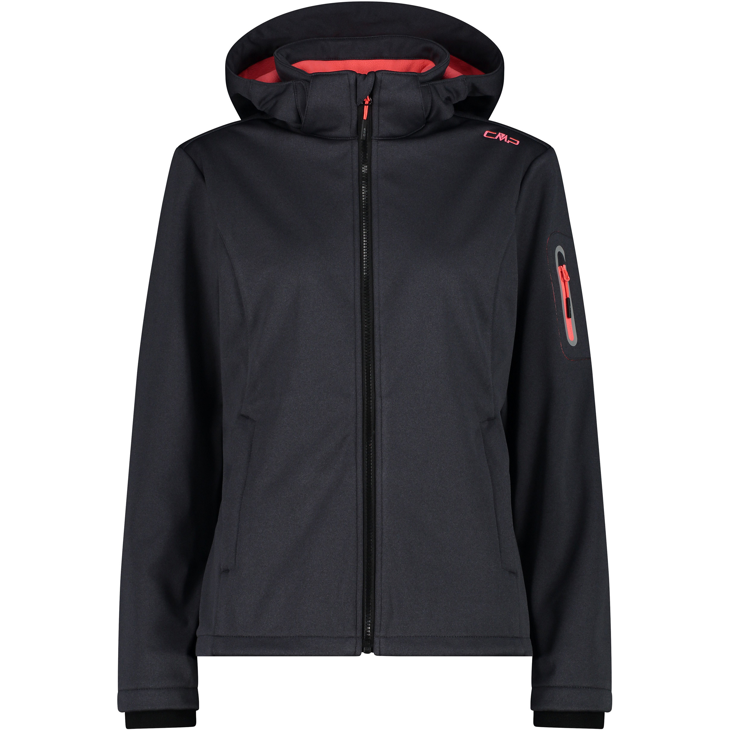 CMP Soft Melange Damen Softshelljacke grau Größe XS Trekking Wasserabweisend Wasserabweisend