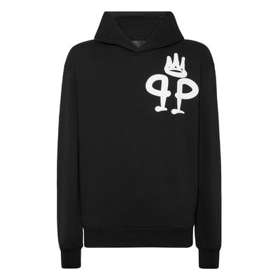 Sweatshirt PHILIPP PLEIN "King Plein", Herren, Gr. L, schwarz (02, schwarz), Obermaterial: 100% Baumwolle, Sweatshirts Sweatshirt
