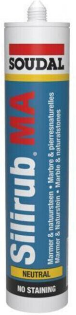 Soudal Silicone neutre Silirub+ S8800 blanc 300 ml (120995)