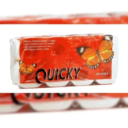 Plock GmbH Toilettenpapier QUICKY - 2-lagig - hochweiß - 128 Rollen - 9,4 x 11 cm