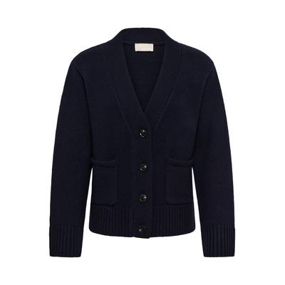 Strickjacke SOAKED IN LUXURY "SOAKED IN LUXURY Strickjacke SLMoline", Damen, Gr. M, blau (night sky), Strickjacken Strickjacke
