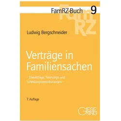 Verträge in Familiensachen, Fachbücher von Ludwig Bergschneider