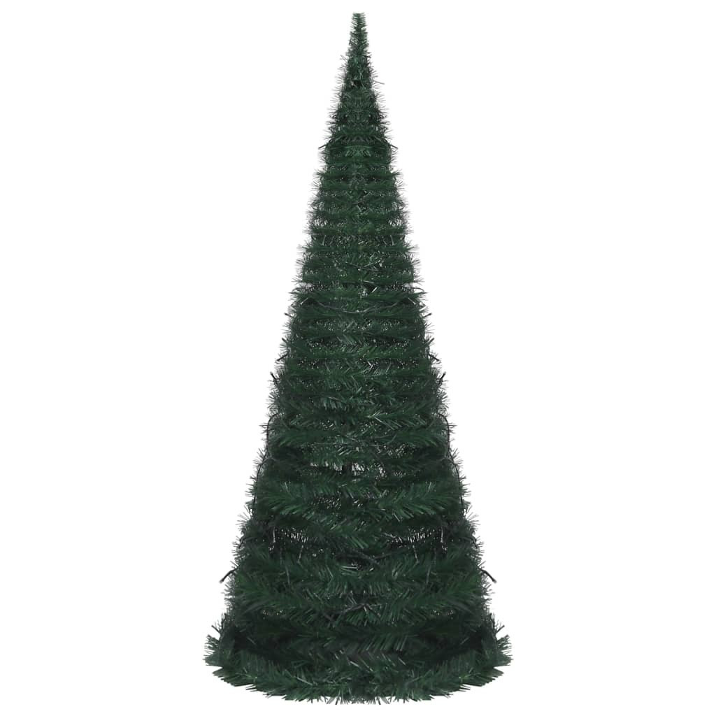Prolenta Kunstkerstboom, opblaasbaar, met verlichting, groen, 210 cm