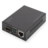 Gigabit PoE Medienkonverter, RJ45 / SFP, PSE schwarz