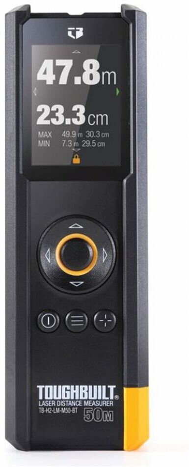 TOUGHBUILT 50M Laser Distance Measurer with Digital Viewfinder