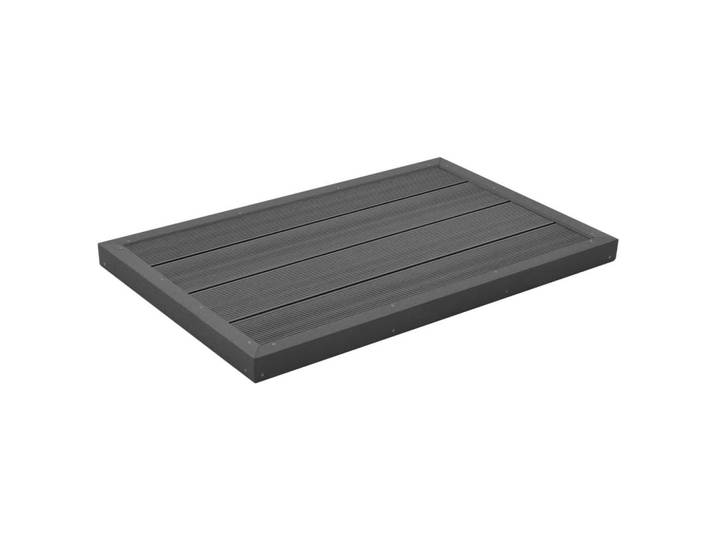 vidaXL Bodenelement Für Solardusche Poolleiter Wpc, Grau, Rechteckig, 63x101 cm, Freizeit & Co, Pools & Wasserspaß, Poolzubehör