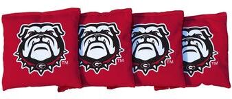 Skip's Garage Georgia Bulldogs Red Cornhole Bags