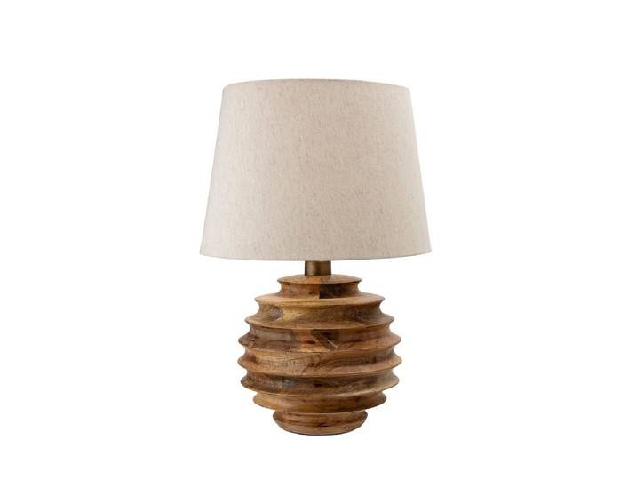 Tischlampe Wooden - aus Mangoholz - Mangoholz - Braun - Luxusbetten24