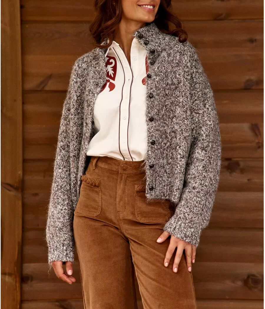 La Petite Etoile - Gilet, für Damen, Dunkelbraun, Größe S