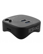 InLine USB 3.0 Multihub schwarz Kunststoff Schwarz Blau (35392)