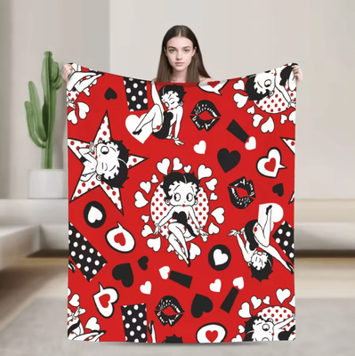 Inspire Curations Betty Boop Soft Plush Flannel Throw Blanket 2 127x153cm