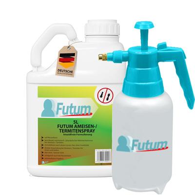 FUTUM 5L Ameisenspray / Termitenspray bekämpft Insekten, Eier, Larven ohne Biozide auf Wasserbasis, Sofortwirkung ohne Flecken + TRIGGER