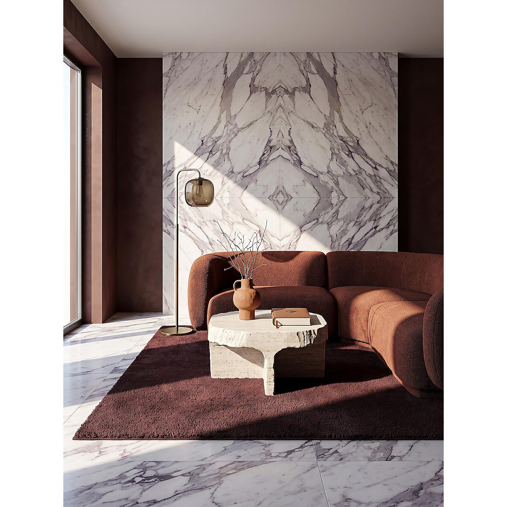 Teppich Hochflor Bordeauxrot 120x160 cm - ALDAN Kadima Design