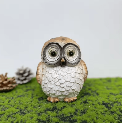 Inspire Curations Solar Owl Garden Light Waterproof LED Outdoor Landscape Statue For Yard, Patio & Lawn Decor brown
