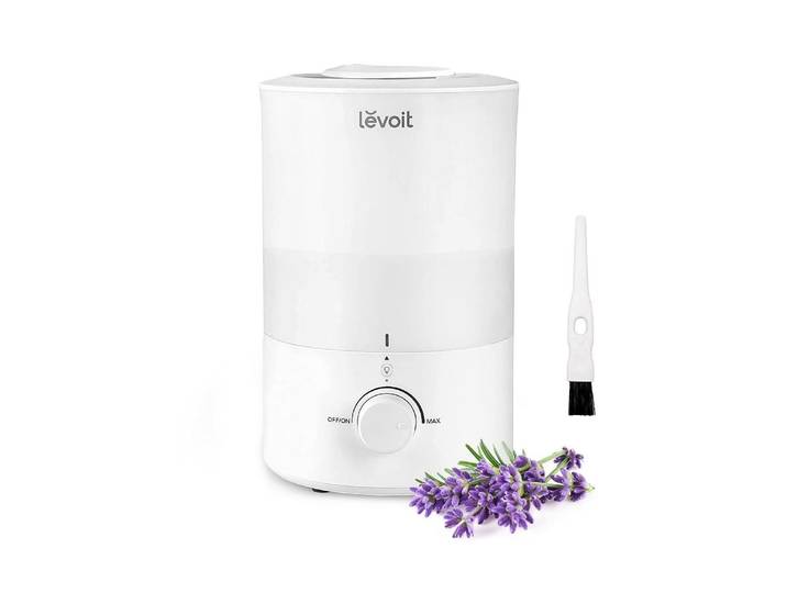 Luftbefeuchter LEVOIT Dual 150 Ultrasonic Cool Mist Humidifier , weiss (weiß), B:18cm H:29cm T:21cm, Luftbefeuchter, Luftbefeuchter, Top-Fill, 3 l, mit Nachtlicht, 25 Std. Laufzeit, spülmaschinenfest