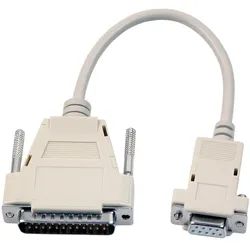 EFB EK125.025 Maus-Modem Adapterkabel, DSub 9 auf DSub 25, Bu.-St., 0,25m, beige EK125025