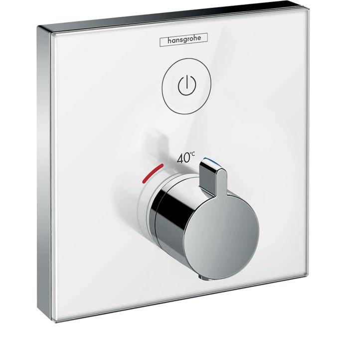 hansgrohe ShowerSelect Brausethermostat 15737400 Unterputz Thermostat, 1 Verbraucher, weiss-chrom