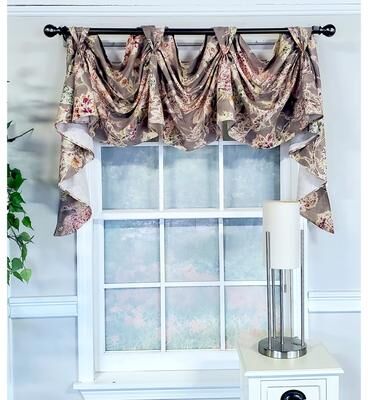 RLF Home Design Monte Cristo Victory Swag 3-Scoop Window Valance