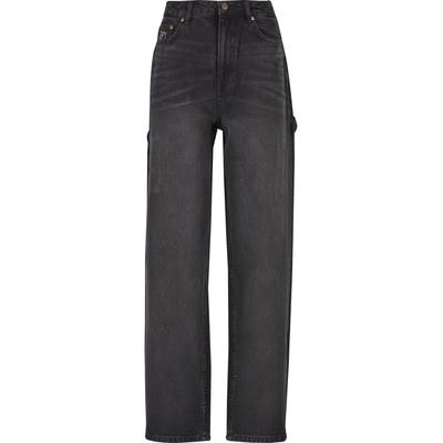 Bequeme Jeans KARL KANI "Karl Kani Karl Kani OG Baggy Workwear Denim vintage", Damen, Gr. 26, Normalgrößen, schwarz, 100% Baumwolle, unifarben, normal, Jeans