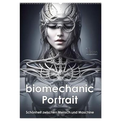 Biomechanic Portrait - Schönheit zwischen Mensch und Maschine (Wandkalender 2026 DIN A2 hoch), CALVENDO Monatskalender