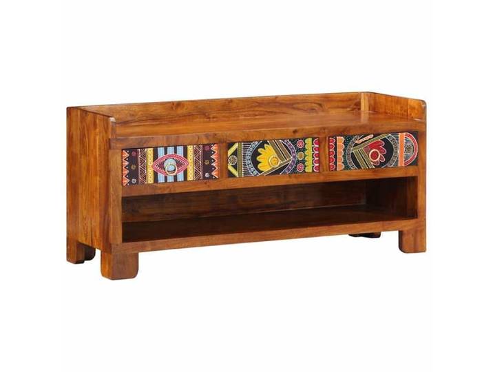 Marron Banc à chaussures avec tiroir Marron miel 100x35x45 cm - Meuble Banc @49094