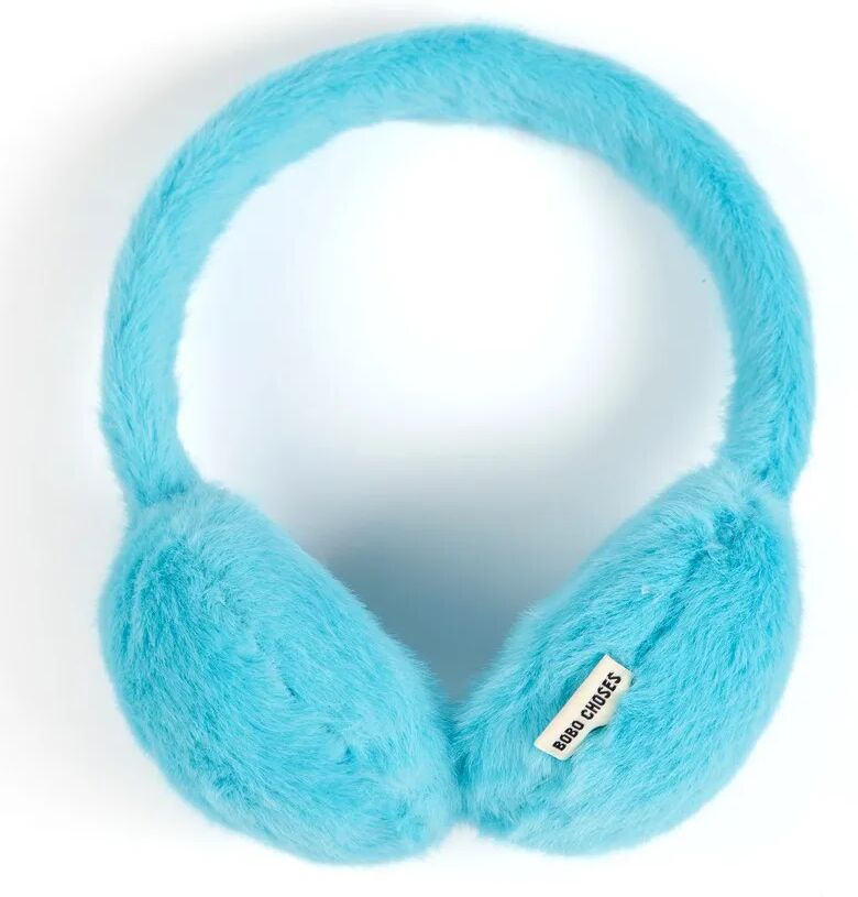 Bobo Choses Cache Oreilles Façon Fourrure Fibres Recyclées Turquoise taille unique