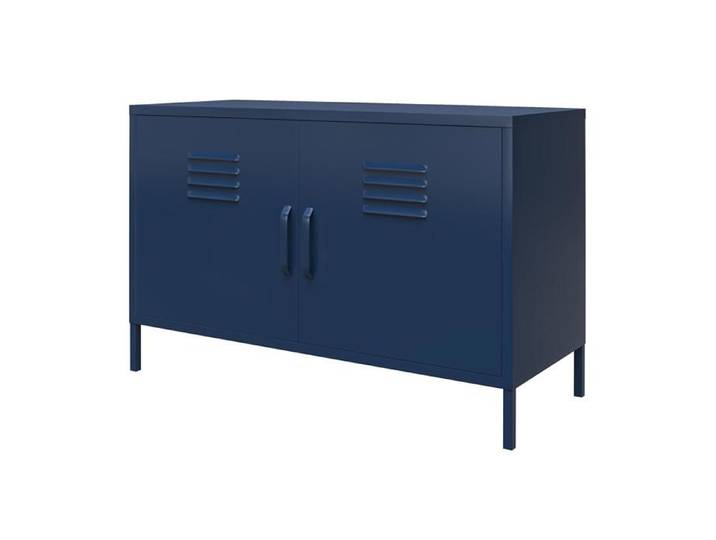 Bradford - Armoire latérale en métal bleu marine à 2 portes
