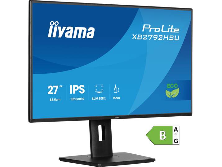 iiyama ProLite XB2792HSU-B1, 68,6 cm (27'), 1920 x 1080 pixels, Full HD, LED, 3 ms, Noir