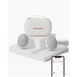 Momcozy, Milchpumpe, M9 – kabellose Hands-Free Milchpumpe Grau Doppelse