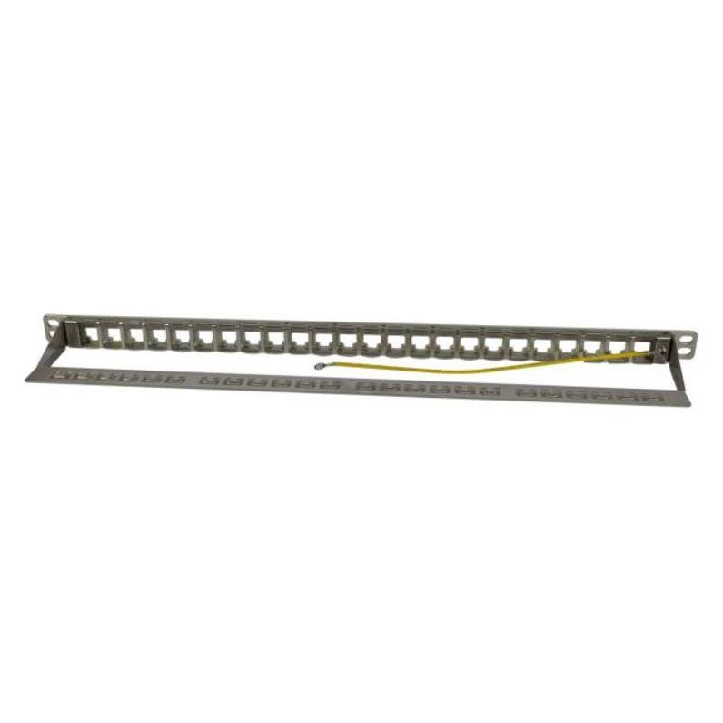 Synergy 21 Keystone,Modulträger, 48,30cm (19")Patchpanel für 24xTP-Modul, 0,5HE, Lichtgrau (S216333)