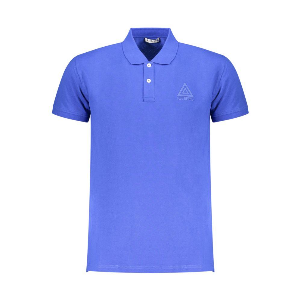 Blaues Poloshirt Mit Eisberg-dreieck-logo