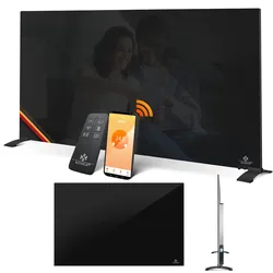 KESSER® Infrarotheizung Glaskonvektor Glasheizung Effizient 2in1 Standgerät & Wandmontage Elektroheizung mit Erkennung Offener Fenster + Fernbedienung & App-Steuerung Thermostat Heizpaneel