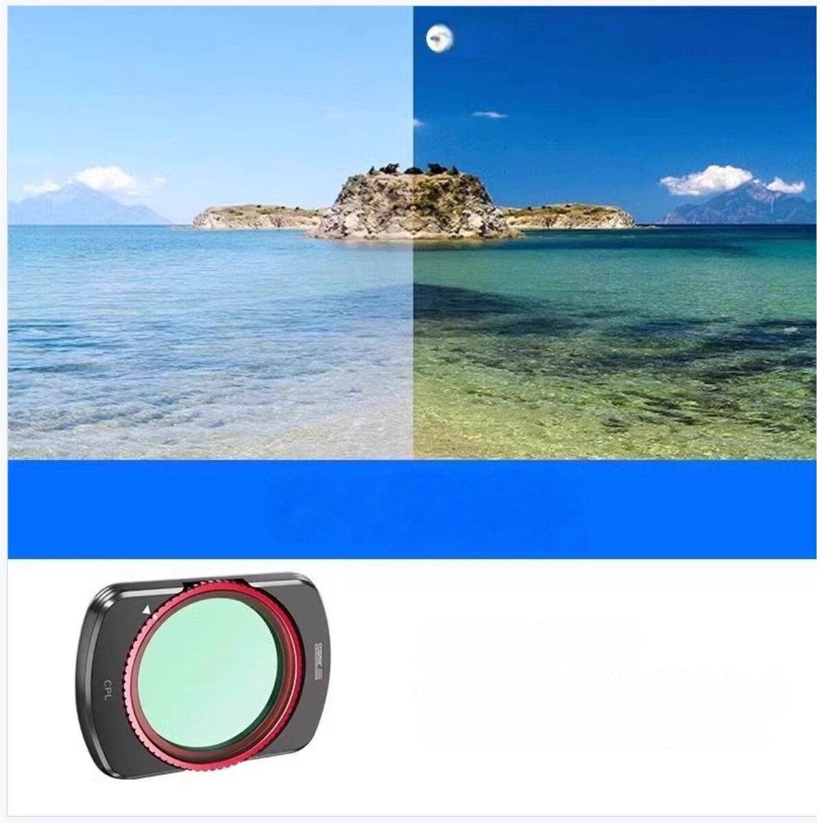INF CPL-Polarisationsfilter, kompatibel mit DJI Pocket 3 - Optisches Glas, Anti-Blendung, Verstärkte Farben