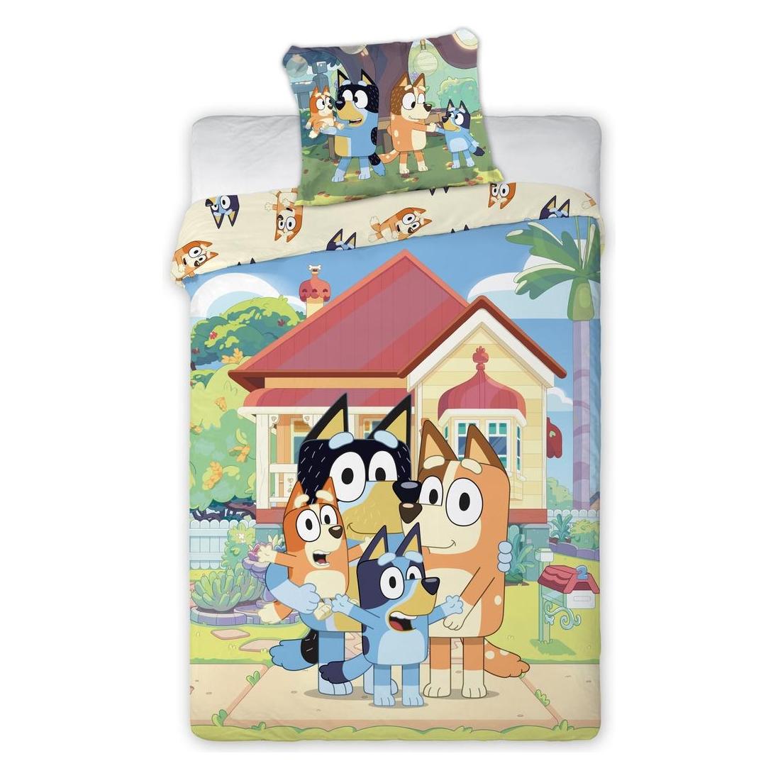 BrandMac Bed Linen - Junior Size 100 x 140 cm - Bluey Family (1029599) (100 x 140 cm, 40 x 45 cm) (1029599)