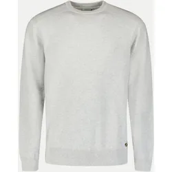 Melierter Strickpullover Weiß XL