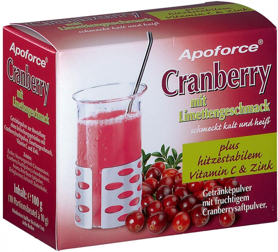 Apoforce Cranberry, Getränkepulver im Beutel 10stk