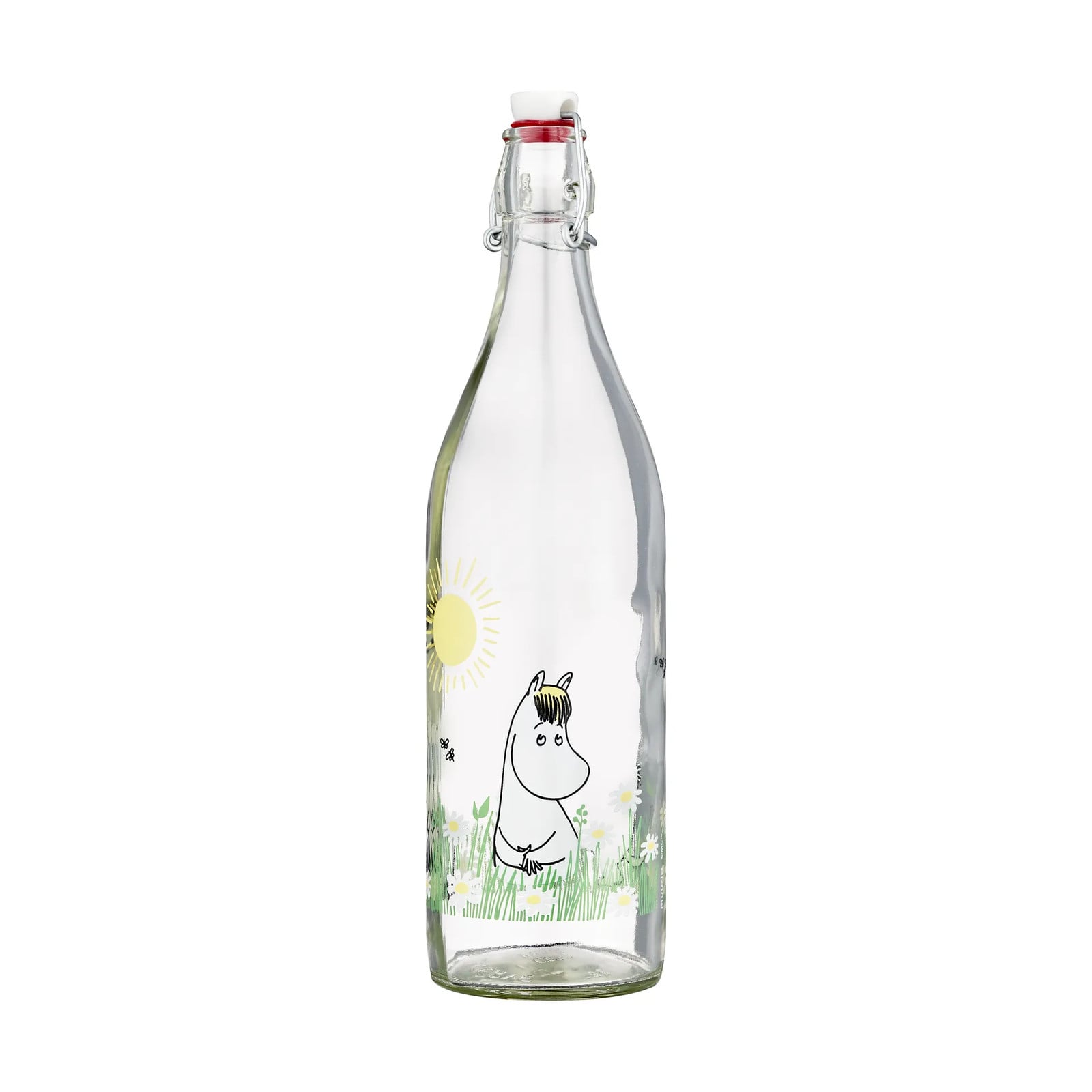 Muurla Moomin glazen fles 1 l Meadow