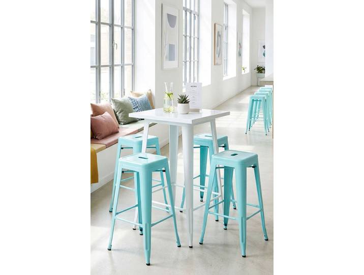 4er Set Torix Hohe Hocker 76 cm - Blau Himmel