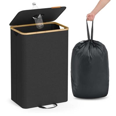 Helloshop26 - 95-Liter-Recyclingbehälter für Flaschen und Dosen Getränkeverpackungssammler mit Einwurföffnung Deckel Beutel mit 12_0007251