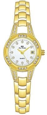 Everyday Crate BS Bee Sister Ladies Diamond Watch Small Round Quartz Dress Watch With Calendar gold