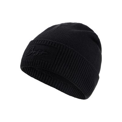 Strickmütze BOSS "Landrenia Hat", Damen, schwarz (schwarz 001), Strick, Materialmix, unifarben, Mützen Strickmütze, mit Woll- und Kaschmir-Anteil, unisex