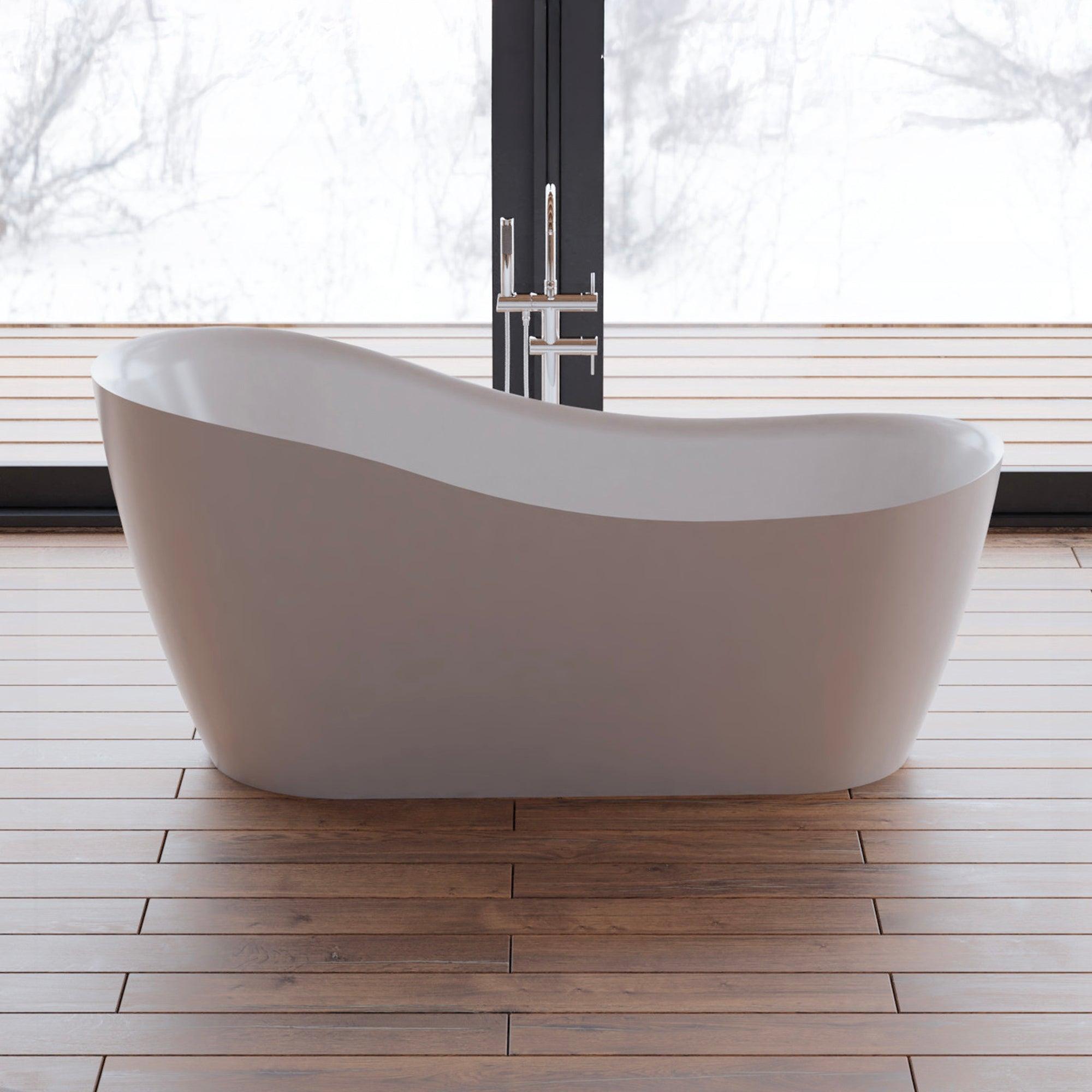 Freistehende Badewanne Jazz 170 weiß 170 x78 x78 cm