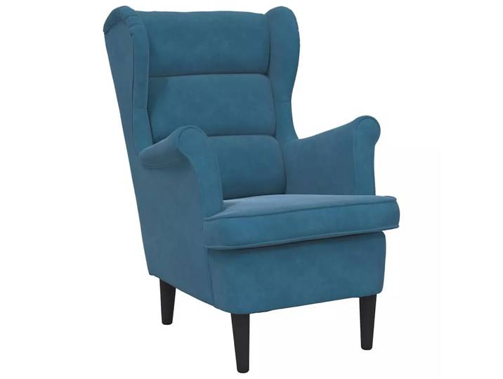 VidaXL - Sessel samt, One Size, Blau
