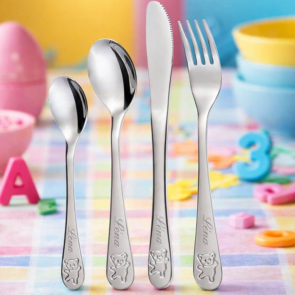 Ocadeau Couverts enfant ourson gravés