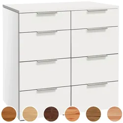 Hasena »Quatrine« Kommode Weiss deckend, lackiert / Buche anthracit deckend, lackiert