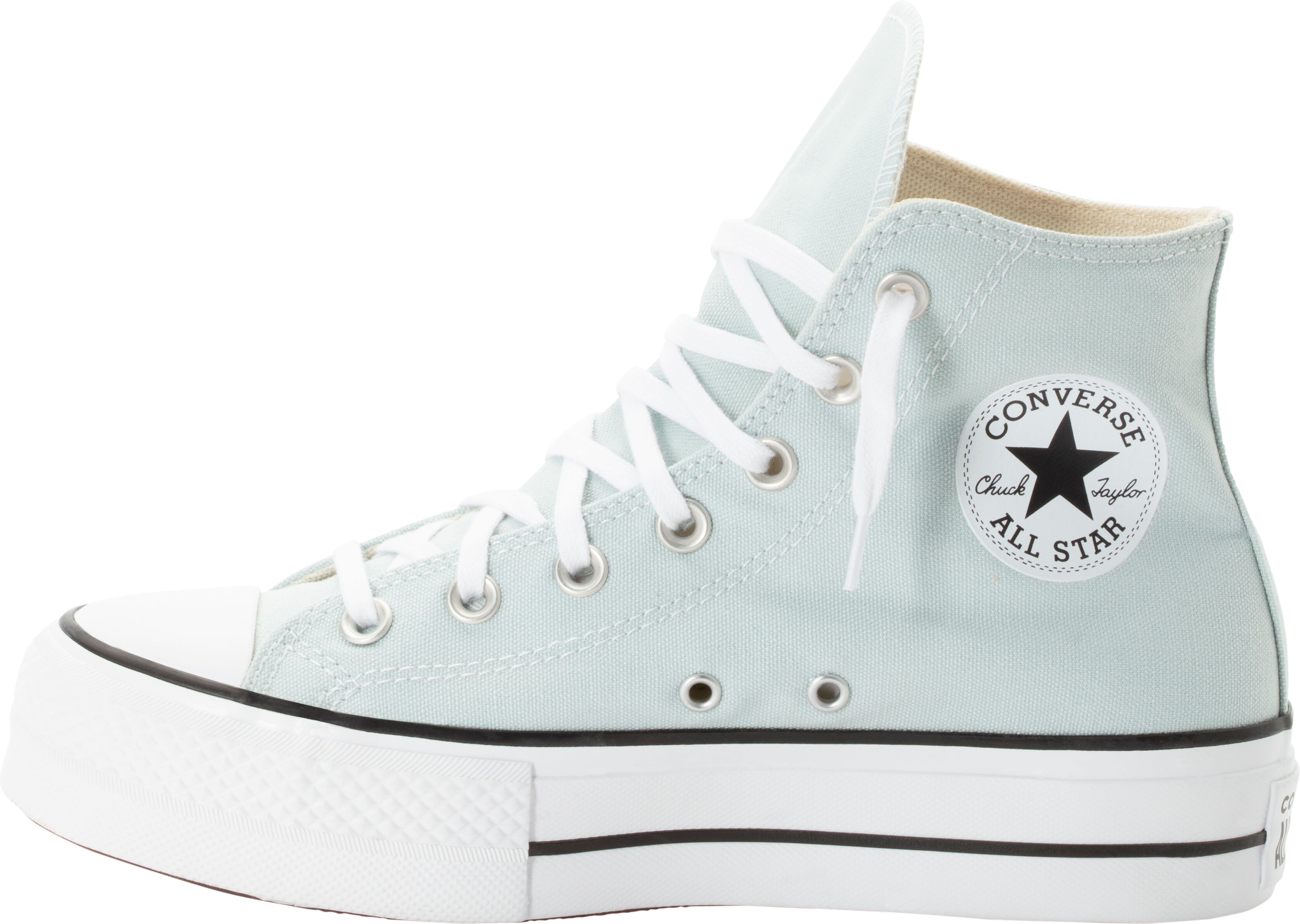 Sneaker CONVERSE "CHUCK TAYLOR ALL STAR LIFT PLATFORM", Damen, Gr. 38, weiss (you dew you, weiß, schwarz), Textil, Schuhe Sneaker you dew you, weiß, schwarz 38