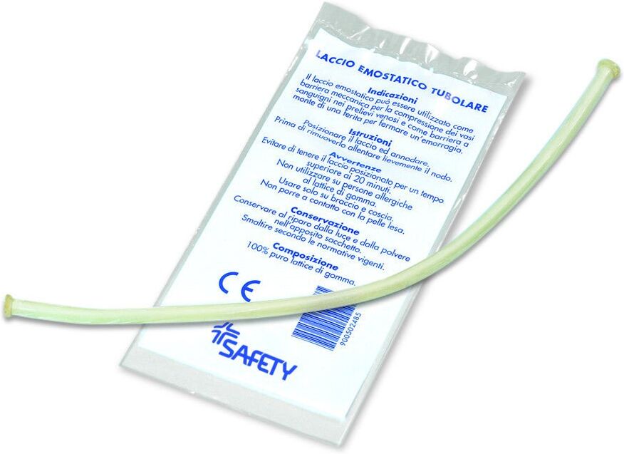 Safety Laccio emostatico tubolare 30 cm pronto soccorso