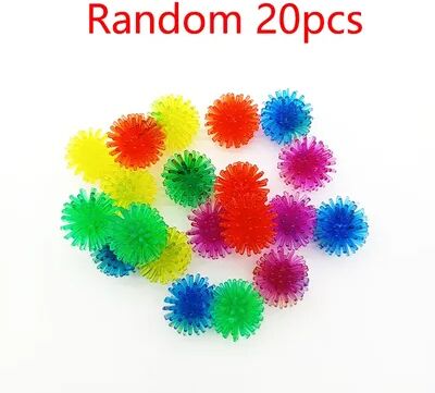 Inspire Daily Merch Interactive Pet Cat Bouncy Ball Toy Soft Tip, Colorful Chew Accessory For Fun Play random 20pcs
